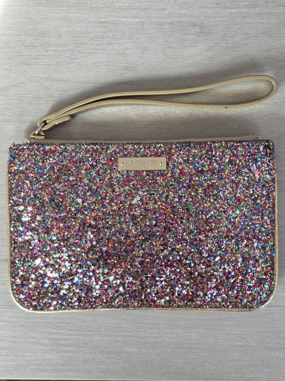 Kate Spade Storybook Gia Multi Glitter Pouch / Wristlet